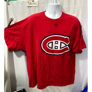 Old Time Hockey T-Shirt Men's XXL Red Cotton NHL Montreal Canadiens Crew Neck